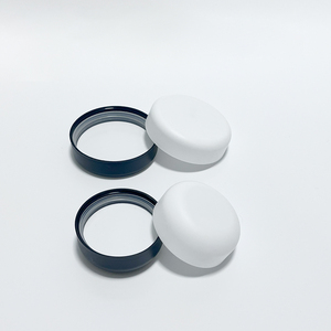 Couvercles en plastique à l'épreuve des enfants de 53mm lisses sur le côté en forme de rond noir mat et blanc - Product Image 4