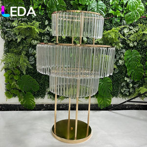 LEDA Wholesale Luxury Metal Flower <b>Vase</b> <b>Gold</b> Silver <b>White</b> Black <b>Vase</b> Shaped Wedding Table Centerpiece Decoration Elegant - Product Image 2