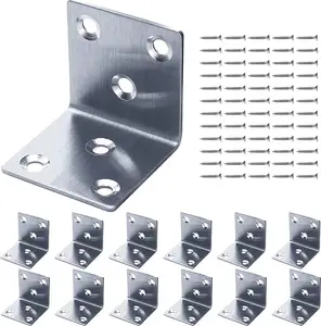40 x 40 x 40mm Stainless Steel Sleeper Right Angle Corner Brackets Braces for Fixing Timber