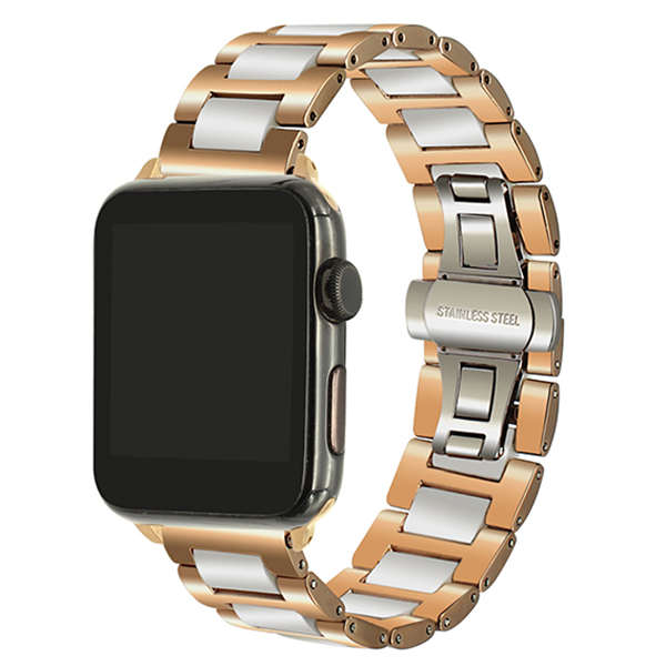 Farfalla Fibbia In Acciaio Inox Cinturino In Ceramica Per Apple Osservare 5 4 3 2 1