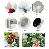 Kit de plantation vertical NFT 100x100mm système hydroponique à canaux intérieur pour jardin maison utilisation de fraises système hydroponique mural