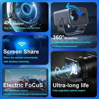 A10 Mini projecteur portable intelligent Android 11 WIFI LED vidéo-pour le divertissement en déplacement