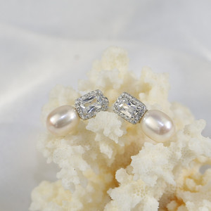 Pendientes Elegantes de Plata 925 con Perlas Naturales de Agua Dulce de 8mm, Diseño de Moda FEIRUN, Gran Venta 2021 - Product Image 5