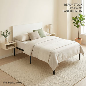 Letto Moderno in Metallo, Misura Singola 190x97cm, Reclinabile <span class=keywords><strong>Salvaspazio</strong></span>, Piattaforma Facile da Montare, Economico per Camera da Letto - Product Image 4