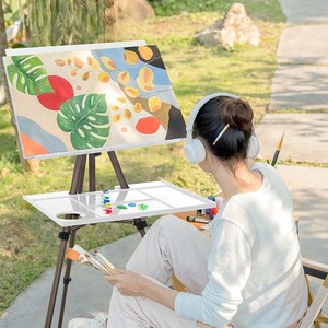 Lisi 17-65 Inch Trọng Lượng Nhẹ Nhôm Kim Loại Du Lịch Đóng Mở Xách Tay Tripod Màu Nước Giá Vẽ Đứng Khay Có Thể Điều Chỉnh Nghệ Sĩ Của - Product Image 6