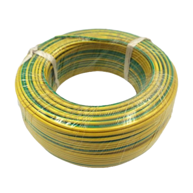 H07V-K Copper Core Earthing Cable Green/Yellow PVC 2.5mm/4.0mm/6.0mm Solid Conductor 100m Length for Construction Use