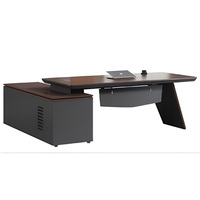 Chef de bureau moderne PDG exécutif luxe patron l poste de travail en forme de bureaux pour chambre Table Design Meubles