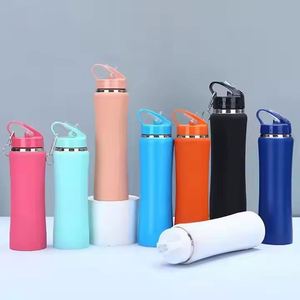 Bouteille d'eau sport isotherme en acier inoxydable à double paroi, 600 ml/750 ml, avec paille et bouchon anti-fuite, idéale pour les voyages - Product Image 5