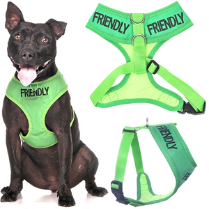 Tali rompi anjing layanan Anti cemas kuning tahan air Set tali anjing <span class=keywords><strong>Harness</strong></span> anjing saraf Hijau Oranye Hijau kustom - Product Image 6