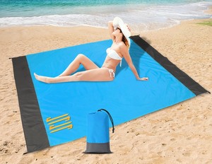 <b>Blanket</b> Sand Proof Oversized Beach Portable <b>Picnic</b> for Travel Camping Hiking Family Water Resistant Mat Nylon 210T - Product Image 3