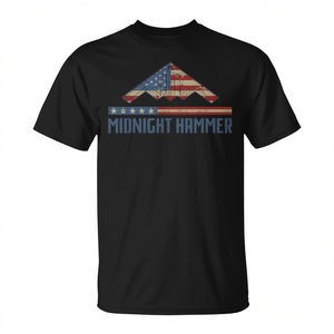 Camiseta Midnight Hammer con diseño de bandera estadounidense, cuello redondo, manga corta, ropa informal para hombre - Product Image 3