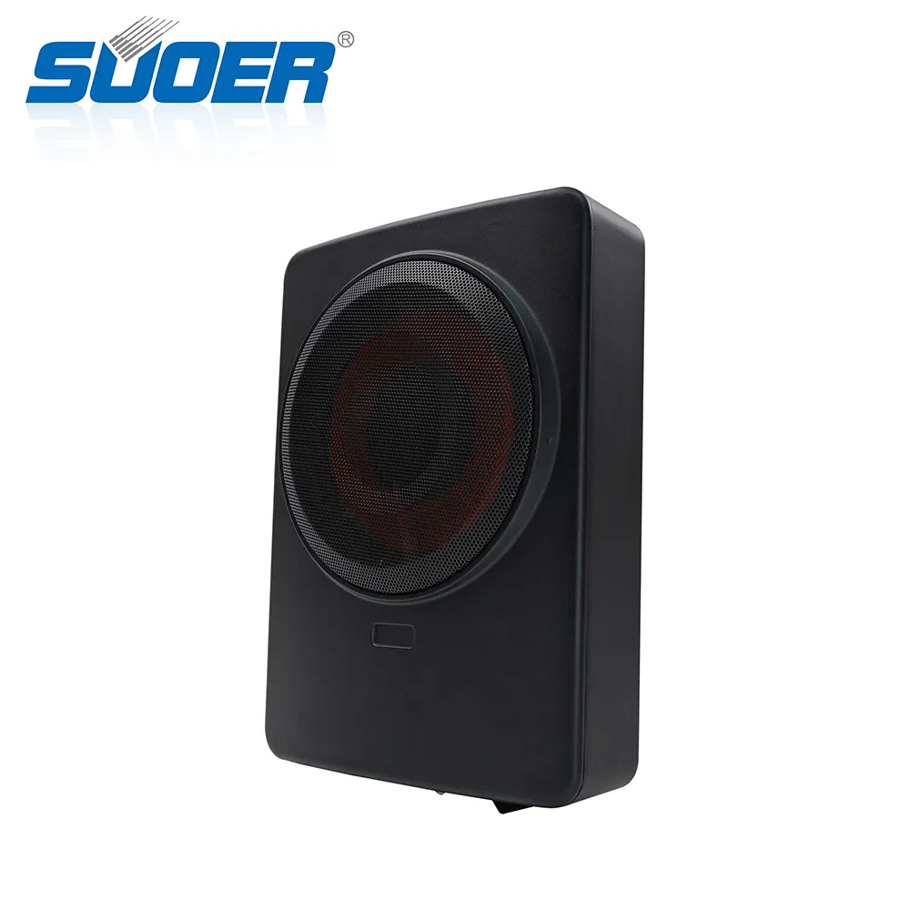 Grande vente Suoer CS-8T sub car active 360w power slim subwoofer 8 pouces sous le siège subwoofer voiture