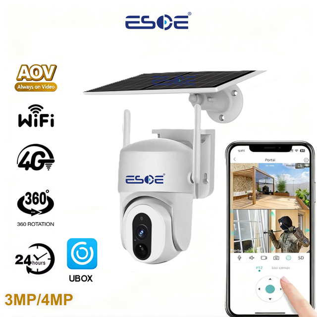 4G Sim Card IP WIFI CCTV 3/4MP Factory Price Waterproof Ip67 Camera De Surveillance Solaire Two-way Audio Home Security Cameras