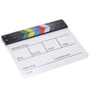 10 "* 12"/24.5*30cm acrylique effaçable à sec clins <span class=keywords><strong>Clap</strong></span>-stick clapper board ardoise pour <span class=keywords><strong>Film</strong></span> <span class=keywords><strong>film</strong></span> coupe scène d'action - Product Image 2