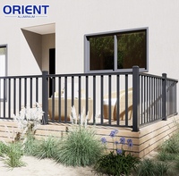 Rampe d'escalier en aluminium, garde-corps de sécurité extérieur pour escaliers, balcons et terrasses