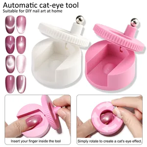 Outil automatique pour ongles effet œil de chat, aimant rotatif super puissant pour vernis gel de manucure française avec perles de verre. Outil de nail art DIY pour débutants - Product Image 1