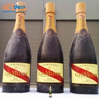 Bouteille de champagne gonflable géante, accessoire personnalisé imprimé, pompe à air électrique étanche, bouteille de vin mousseux gonflable géante