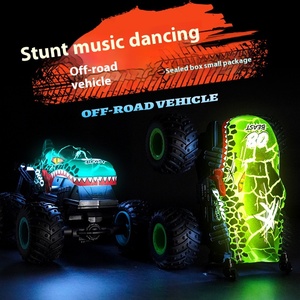 1:20 2,4GHz Frequenz Kinder-Spielzeug mit Musik und Licht, Experten-Ferngesteuertes Stunt-Auto mit 360-Grad-Rotation und Großfuß-Dinosaurier - Product Image 1