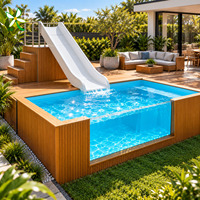 Piscine hors sol en fibre de verre, jacuzzi extérieur, oasis de jardin, coque monolithique résistante aux UV, design élégant