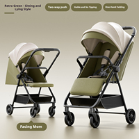 Poussette bébé ultra-légère, compacte et pliable avec cadre en acier inoxydable, auvent UV 4 étapes, capacité de charge de 20 kg pour les enfants de 0 à 3 ans