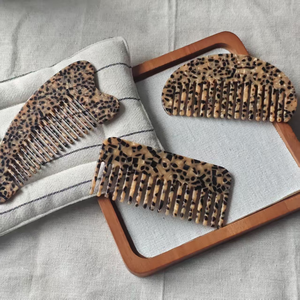 DD Benutzerdefiniertes Logo Acetat-Haarkamm Tragbare Breitzahnkämme für Damen mit Langem Haar Antistatischer Haarmassagekamm Modisch - Product Image 4