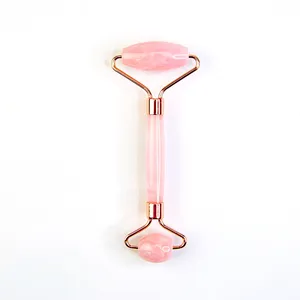 Natural Rose Quartz Facial Eye Massager Roller Face massager Jade Guasha Stone