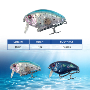Leurre Crankbait Flottant à Large Action Oscillante 60mm 18g pour la Pêche - Product Image 2