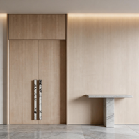 Porte intérieure moderne de luxe avec revêtement ignifuge pour chambre, appartement, hôtel, villa, entrée de maison