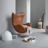 Fauteuil œuf en plastique, style nordique, canapé individuel en forme de coquille, design moderne et minimaliste, fauteuil pivotant décontracté de designer, design créatif