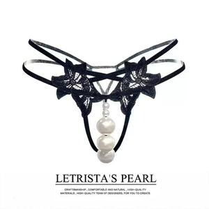 Tanga con Orejas de Conejo Rojas, con Perlas y Flores de Encaje, Accesorio Íntimo para Mujer - Product Image 5