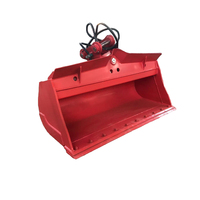 Godet hydraulique basculant à double vérin 45, directement de l'usine °   Accessoire de nivellement et de creusement latéral inclinable compatible avec les excavatrices CAT Komatsu