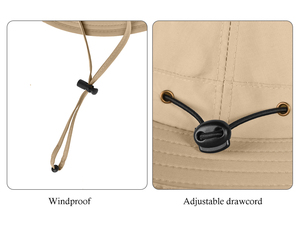 Sombrero de <span class=keywords><strong>pescador</strong></span> para el sol con solapa en el cuello, gorra Boonie de malla plegable de verano, sombrero de pesca de cubo de secado rápido para hombres - Product Image 5