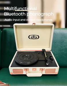 Cao cấp xách tay hành lý gramophone bàn xoay 33 45 78 vòng/phút Retro RCA âm thanh BT 5.0 Vinyl Máy ghi âm cho món quà giáng sinh - Product Image 5