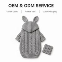 Pull à capuche pour chien avec oreilles de lapin, pour petits chiens, hiver, lavable, gris, tricot torsadé, veste pour animaux de compagnie, vêtements pour animaux