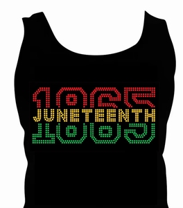 Bán buôn tùy chỉnh junteenth 1865 thiết kế Bling chuyển sửa chữa nóng Lịch Sử màu đen họa tiết thạch truyền nhiệt Rhinestone vá - Product Image 4