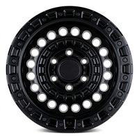 Rines Forjados HC con Desplazamiento Negativo, Rines Todoterreno de 17, 18 y 20 Pulgadas, Acabado Negro Mate con Cara Mecanizada, Rines de Aleación para Silverado RAM 1500 Pickup