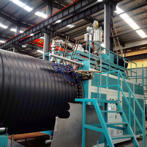 Hdpe בקוטר גדול קיר חלול ניקוז צינור צינור ייצור קו פלסטיק קו ייצור מכונת כביסה - Product Image 2