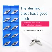 Lame en carbure cémenté d'aluminium de haute qualité personnalisable Vcgt160404-Ak H01, fabriquée en carbure de tungstène