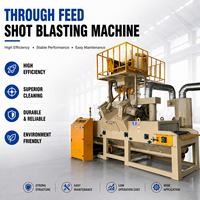 Machine de sablage continu pour le nettoyage des surfaces et l'élimination de la rouille et des oxydes sur les profilés métalliques