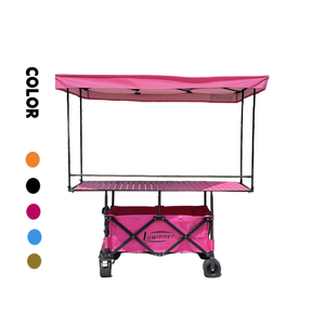 2025 Custom Outdoor Folding <strong>Wagon</strong> with Wide Wheels Garden <strong>Beach</strong> Camping <strong>Wagon</strong> with Removable Sunshade - Product Image 2