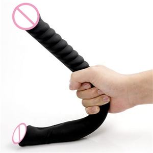 16.5 Inch Double-Ended Dong Dildo Soft Silicone ABS Material Huge Sex <strong>Toy</strong> for <strong>Lesbian</strong> Female G-Spot Vaginal Anus Stimulation - Product Image 4