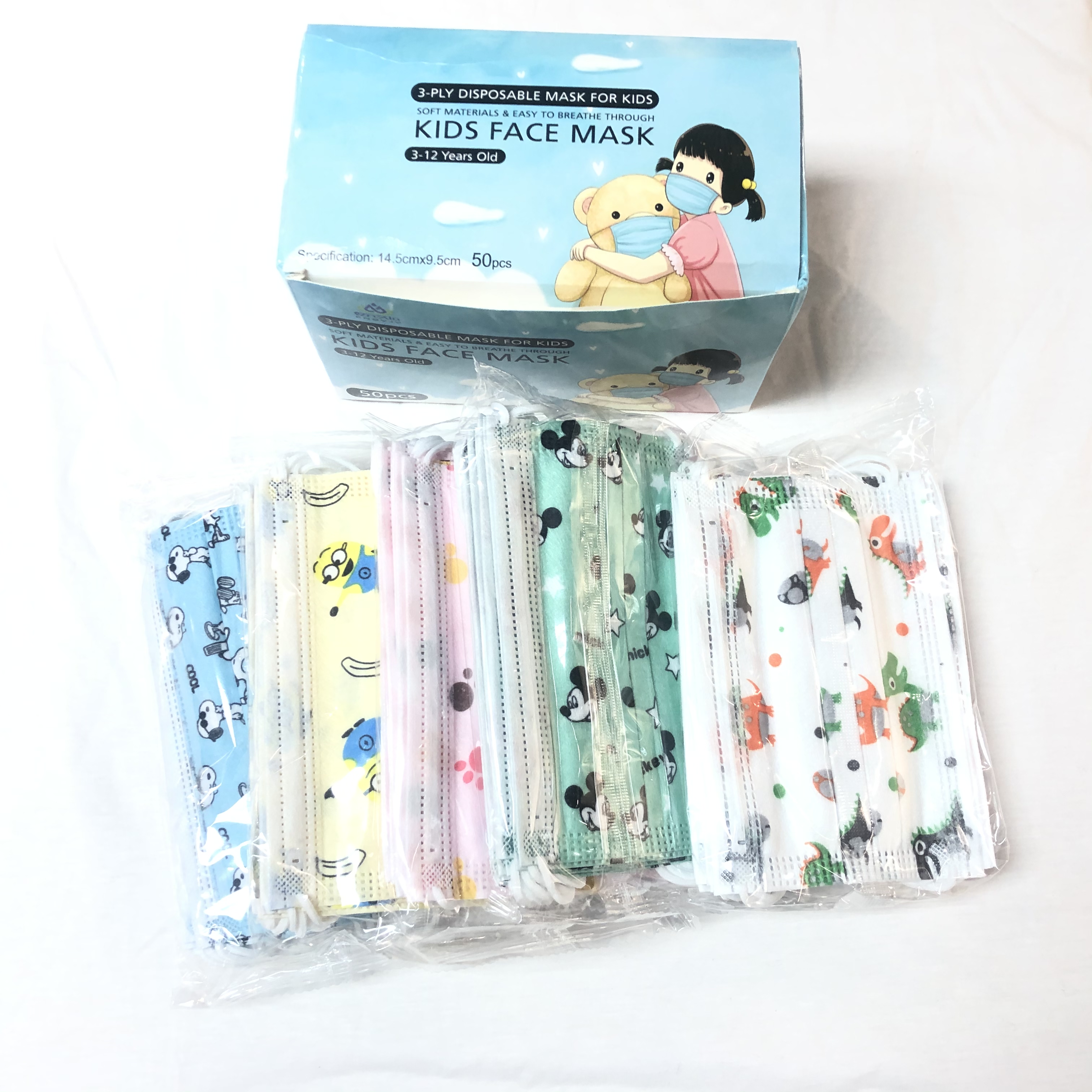 Печать 3ply одноразовые маски для лица для детей защитные маски для лица 10 шт. детские одноразовые детские маски