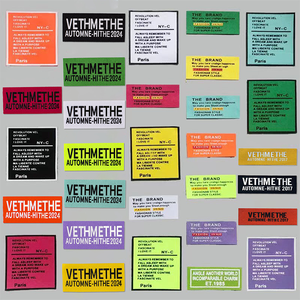 Etiqueta de cuidado tejida de algodón de alta densidad con estampado de logotipo colorido Technics bordados auxiliares para prendas de vestir-Hecho en China - Product Image 5