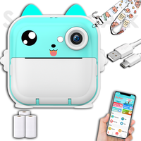 Cámara Digital para Niños SourcingArk Kidiway, Resolución de Video HD, Mini Impresora Térmica Instantánea con MicroSD, Plástico Q5
