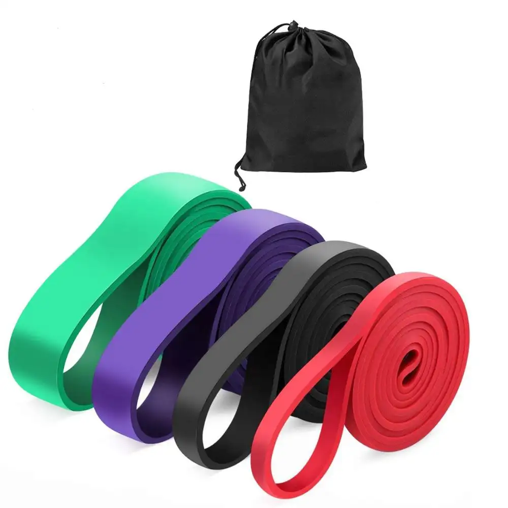 Doğal lateks ağır güç kaldırma elastik direnç yardımcı pull up bantları spor salonu egzersiz için