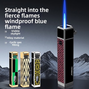 Encendedor Moderno Mini, Creativo, con Cámara de Gas Visible, Metálico de Alta Gama, Regalo para <span class=keywords><strong>Novio</strong></span>, Recargable, Resistente al Viento, para Fumar Cigarrillos - Product Image 2