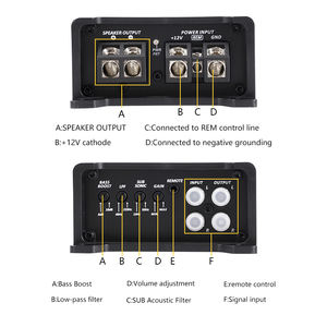 Mini altavoz subwoofer de aluminio con amplificador de coche Clase <span class=keywords><strong>D</strong></span> de 1500W de alta potencia con diseño de disipación de calor - Product Image 5