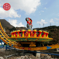 Manège UFO volant attrayant pour parc d'attractions, équipement de divertissement avec lumières LED pour les manèges de terrain de jeux