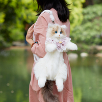 Dropshipping Cadeaux Simulation Ragdoll Chat Poupée Peluche Petite Poupée Poupée Fille Chat Simulé Sac à dos