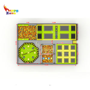 Parc de trampoline intérieur personnalisé gonflable essuyer parcours du combattant avec des cubes de fosse en mousse Chine approvisionnement direct d'usine - Product Image 5